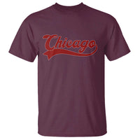 Retro Chicago T Shirt Varsity Script Vintage Sports Jersey Style 80s 90s