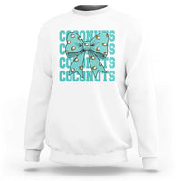 Retro Coconuts Coquette Bow Sweatshirt Summer Beach Coconut Fruit Humor