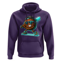 Coconut Baseball Player Hoodie Funny Baseball Drip Ice Cream Fruit Humor