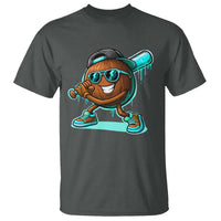 Coconut Baseball Player T Shirt Funny Baseball Drip Ice Cream Fruit Humor