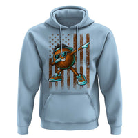 Dabbing Coconut Hoodie Retro American Flag Fruit Lover