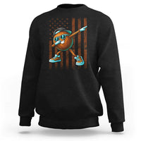 Dabbing Coconut Sweatshirt Retro American Flag Fruit Lover