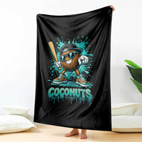 Baseball Coconut Throw Blanket Funny Graffiti Splatter Sports