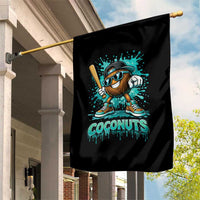 Baseball Coconut Garden Flag Funny Graffiti Splatter Sports
