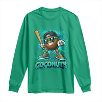 Baseball Coconut Long Sleeve Shirt Funny Graffiti Splatter Sports
