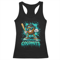 Baseball Coconut Racerback Tank Top Funny Graffiti Splatter Sports