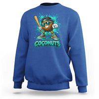 Baseball Coconut Sweatshirt Funny Graffiti Splatter Sports