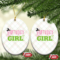 Birthday Girl Ceramic Ornament Witch Pink Green Toddler Baby 1st 2nd 3rd 4th 5th 6th 7th