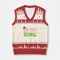 Birthday Girl V-Neck Knit Sweater Vest Witch Pink Green Toddler Baby 1st 2nd 3rd 4th 5th 6th 7th