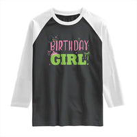 Birthday Girl Raglan Shirt Witch Pink Green Toddler Baby 1st 2nd 3rd 4th 5th 6th 7th