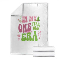 Baby Girl First Birthday Outfit Throw Blanket In My One Year Old Era Witch Pink Green