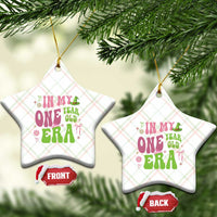 Baby Girl First Birthday Outfit Ceramic Ornament In My One Year Old Era Witch Pink Green