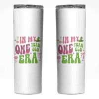 Baby Girl First Birthday Outfit Skinny Tumbler In My One Year Old Era Witch Pink Green