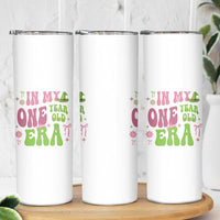Baby Girl First Birthday Outfit Skinny Tumbler In My One Year Old Era Witch Pink Green
