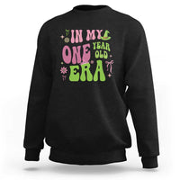 Baby Girl First Birthday Outfit Sweatshirt In My One Year Old Era Witch Pink Green