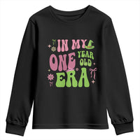 Baby Girl First Birthday Outfit Youth Sweatshirt In My One Year Old Era Witch Pink Green