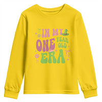 Baby Girl First Birthday Outfit Youth Sweatshirt In My One Year Old Era Witch Pink Green