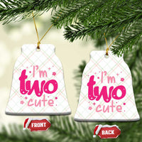Two Birthday Girl Ceramic Ornament Pink 2nd Bday Im Two Cute