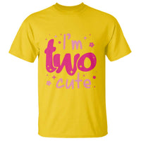 Two Birthday Girl T Shirt Pink 2nd Bday Im Two Cute
