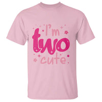 Two Birthday Girl T Shirt Pink 2nd Bday Im Two Cute