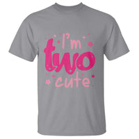Two Birthday Girl T Shirt Pink 2nd Bday Im Two Cute