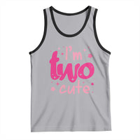Two Birthday Girl Tank Top Pink 2nd Bday Im Two Cute