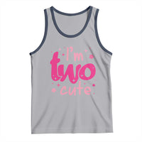 Two Birthday Girl Tank Top Pink 2nd Bday Im Two Cute