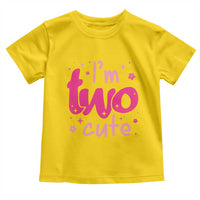 Two Birthday Girl Toddler T Shirt Pink 2nd Bday Im Two Cute