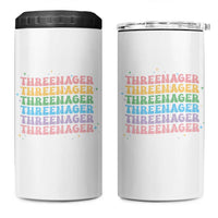 3rd Birthday 4 in 1 Can Cooler Tumbler Toddler Threenager 3 Years Old Birthday Outfit