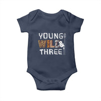 3rd Birthday Baby Onesie Young Wild And Three Safari Zoo Party
