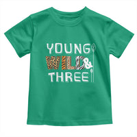 3rd Birthday Toddler T Shirt Young Wild And Three Safari Zoo Party