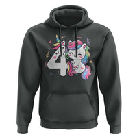 Unicorn 4th Birthday Hoodie 4 Years Old Birthday Outfit