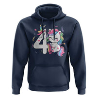 Unicorn 4th Birthday Hoodie 4 Years Old Birthday Outfit