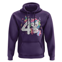 Unicorn 4th Birthday Hoodie 4 Years Old Birthday Outfit