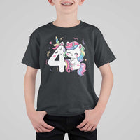Unicorn 4th Birthday T Shirt For Kid 4 Years Old Birthday Outfit