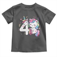 Unicorn 4th Birthday Toddler T Shirt 4 Years Old Birthday Outfit
