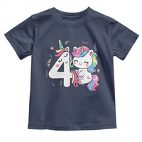 Unicorn 4th Birthday Toddler T Shirt 4 Years Old Birthday Outfit