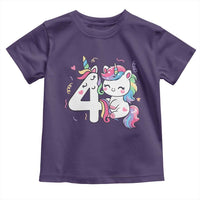 Unicorn 4th Birthday Toddler T Shirt 4 Years Old Birthday Outfit