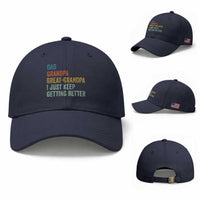 Funny Dad Great Grandpa Baseball Cap Retro Fathers Day