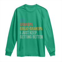 Funny Dad Great Grandpa Long Sleeve Shirt Retro Fathers Day