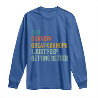Funny Dad Great Grandpa Long Sleeve Shirt Retro Fathers Day