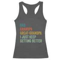 Funny Dad Great Grandpa Racerback Tank Top Retro Fathers Day