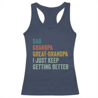 Funny Dad Great Grandpa Racerback Tank Top Retro Fathers Day
