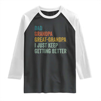 Funny Dad Great Grandpa Raglan Shirt Retro Fathers Day