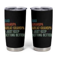 Funny Dad Great Grandpa Tumbler Cup Retro Fathers Day