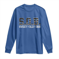 Funny Bob Long Sleeve Shirt Fathers Day Dad Sweet Old Bob Retro USA Flag - Wonder Print Shop