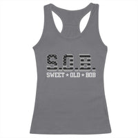 Funny Bob Racerback Tank Top Fathers Day Dad Sweet Old Bob Retro USA Flag - Wonder Print Shop