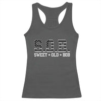 Funny Bob Racerback Tank Top Fathers Day Dad Sweet Old Bob Retro USA Flag - Wonder Print Shop