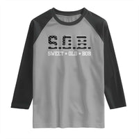 Funny Bob Raglan Shirt Fathers Day Dad Sweet Old Bob Retro USA Flag - Wonder Print Shop