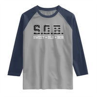 Funny Bob Raglan Shirt Fathers Day Dad Sweet Old Bob Retro USA Flag - Wonder Print Shop